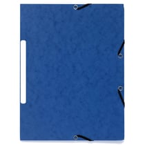Chemise à élastiques 3 rabats carte marbrée recyclée 355g/m2 - A4 - Bleu - x 50 - Exacompta