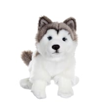 Peluche - Chiens réalistes assis, Husky 25 cm