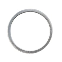 Bijou anneau, métal, plat, argent, 15 mm ø