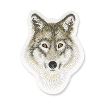 Ecusson thermocollant tête de loup 4x5cm