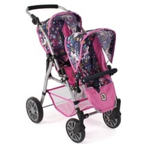 Poussette jumeaux twinny licornes poupées - bayer chic 2000 - 69143 - poussette double