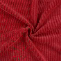 Tissu Velours côtelé lavé uni Rouge - Au mètre