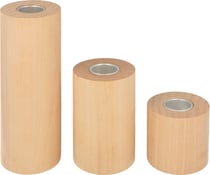 3 bougeoirs recto / verso en bois - Artemio