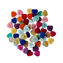 60 boutons en mélange coloris assorties scrapbooking couture COEUR NACRE