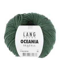 Pelote de Coton à crocheter et tricoter Oceania - Lang Yarns 318 Vert