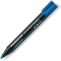 Marqueur - Indélébile - Permanent - Bleu - Pointe conique - Staedtler