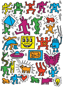Puzzle 1000 pièces - Keith Haring - Collage - Eurographics