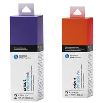 4 feuilles de transfert pour Mug Press - Violet + Rouge