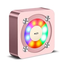 Enceinte Bluetooth PortableAvec Micro Intégré Lumière Et Carte TF 10m Or Rose YONIS