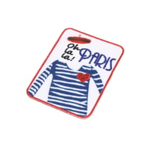 Lot de 3 écussons thermocollants Paris oh la la paris! 6cm x 4,5cm