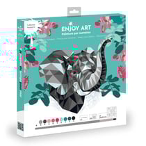 ENJOY ART - Peinture par numéros 30x30cm Éléphant