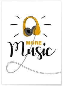 Affiche 'More Music' | A3 : 29,7x42cm