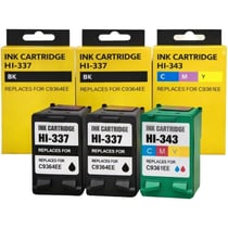 Cartouches Compatibles HP 337 343 Imprimantes Deskjet 6940 à 6983 & OfficeJet 6304 à 6318 & PhotoSmart 2571 à 8053 & PSC 4180