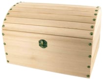 Coffre pirate en bois 40 x 30 x 24 cm