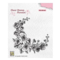 Tampon transparent scrapbooking Nellie's choice COIN DE FLEURS 031