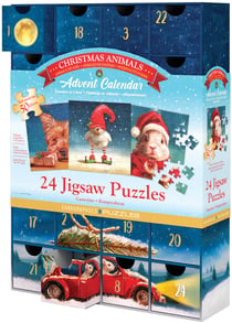 Puzzle 50 pièces - Calendrier de l'Avent - Christmas Animals - 24 Puzzles - Eurographics