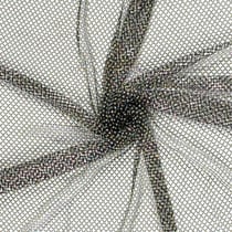 Tissu Filet mesh Strass Noir