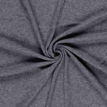 Tissu Maille côtelé Céliane uni  pailleté  Bleu ardoise