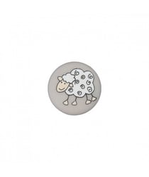Carte de 3 boutons Moutons à queue 15mm - Prym Gris