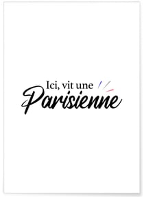 Affiche 'Ici vit une Parisienne' | A3 : 29,7x42cm