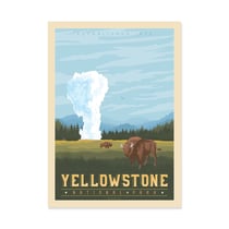 Affiche 50x70 cm - Yellowstone - Olahoop Travel Posters