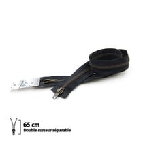 Fermeture éclair Z18 - double curseur Séparable 6mm - 65 cm
