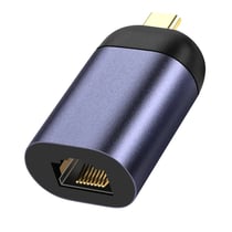 Adaptateur USB-C vers Ethernet Débit 100Mbps Design Compact Gris Foncé