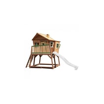 AXI Crooked Max Maisonnette Marron vert Toboggan Blanc - Axi House