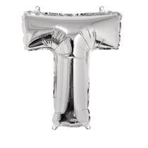Ballon Lettre T, 40cm, 1pce. , argent