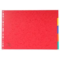Intercalaires carte lustrée 400g 5 positions - A3 - Couleurs assorties - x 20 - Exacompta