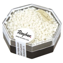 Delica-rocailles, 1,6 mm mat opaques, boîte, blanc, 6 g