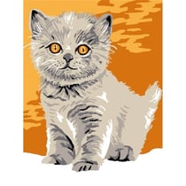 LUC - Kit canevas enfant Chaton Fibie 20x25cm