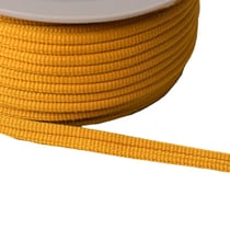 Double cordon 9mm jaune moutarde au mètre