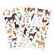 MégaCréa DIY - Gommettes Animaux domestiques 1 à 5,5 cm 73 pièces