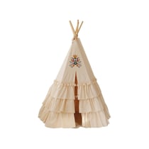 Tente Tipi avec tapis Honey - Beige, Jaune
