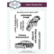 Tampons transparents - Voiture Vintage Cars - 9 clear stamps - Creative Expressions