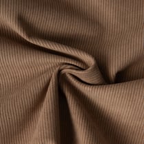 Tissu Velours d'ameublement côtelé Lena Taupe