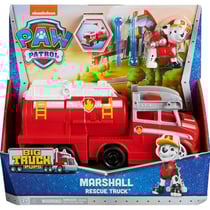Pat patrouille truck rescue : marcus et son camion de pompier - figurine chien - vehicule de luxe - paw patrol - spin master - 20139106