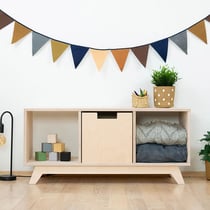 Meuble de rangement NABOSKY verni 1x3