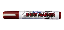 Lot de 4 marqueurs textiles permanents pointe conique 2 mm - ARTLINE - Marron