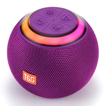 Enceinte Bluetooth Portable Extérieure Avec Lumière LED Ambiance Rouge Puissante Violet 2 YONIS