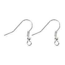 10 attaches boucles d'oreilles pendantes 18 mm - Argenté