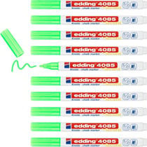 Lot de 10 marqueurs craie liquide - EDDING - Pointe 1-2 mm - Vert fluorescent
