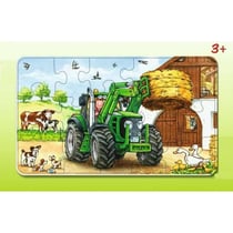 Puzzle avec cadre - la ferme le tracteur et les animaux 15 pièces - ravensburger - 060443