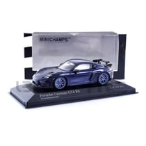 Voiture miniature de collection - MINICHAMPS - PORSCHE Cayman GT4 RS - Échelle 1/43 - Bleu - 2021