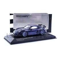 Voiture miniature de collection - MINICHAMPS - PORSCHE Cayman GT4 RS - Échelle 1/43 - Bleu - 2021