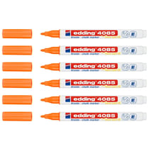 Lot de 6 marqueurs craie liquide - EDDING - Orange fluorescent - Pointe 1-2 mm