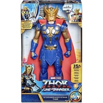 Figurine deluxe articulée : thor avec sons 30 cm version combat - avengers héros titan - marvel love and thunder - hasbro - f3360
