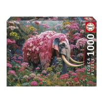 Puzzle 2D 1000 pièces - Éléphant Fleuri - EDUCA