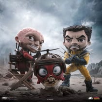 Marvel - Set Figurines Mini Co. Deadpool et Wolverine Unmasked 14 cm